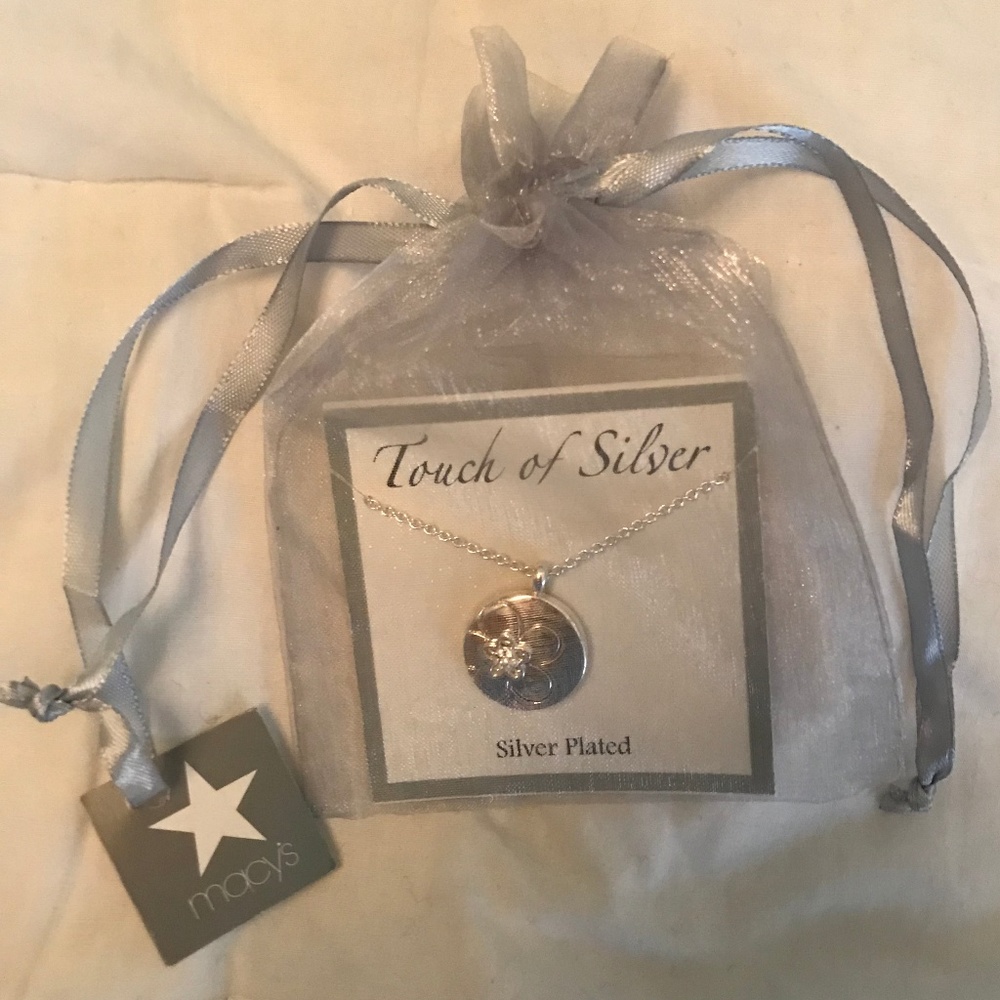 Touch of Silver Plated Flower Pendant -from Macy's